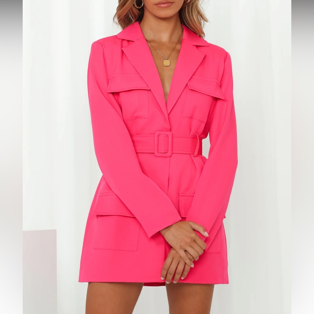 Lioness Hot Pink Blazer Dress